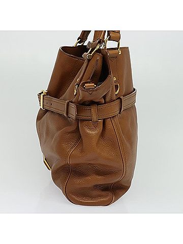 Burberry Brown Leather Tote Bag (view 2)