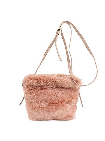 FURLA Pink Fur Shoulder Bag (view 1)