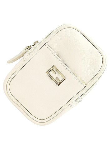 Fendi White Leather Clutch Bag (view 1)