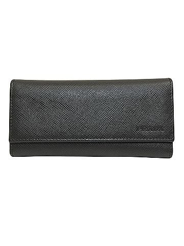 Prada Saffiano Black Leather Wallet (view 1)