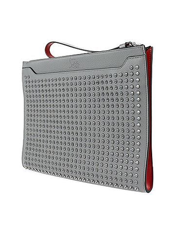 Christian Louboutin Grey Pony-Style Calfskin Clutch Bag (view 2)