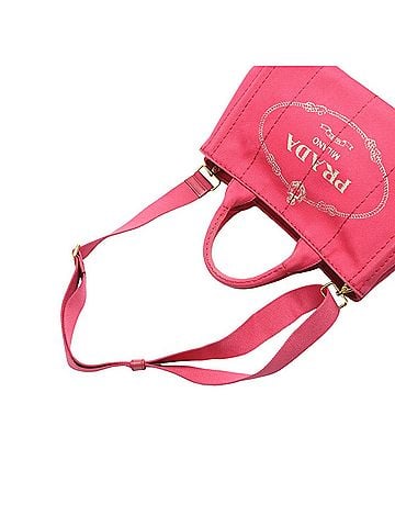 Prada Canapa Pink Denim - Jeans Tote Bag (view 2)