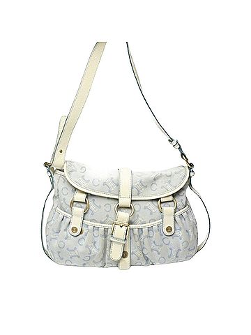 Céline Macadam Blue Canvas Shopper Bag (view 1)