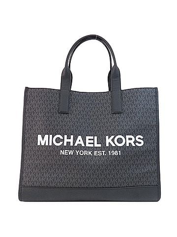 Michael Kors Mirella Black Canvas Tote Bag (view 1)