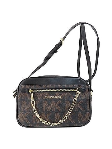 Michael Kors Signature Brown Leather Shopper Bag (view 1)