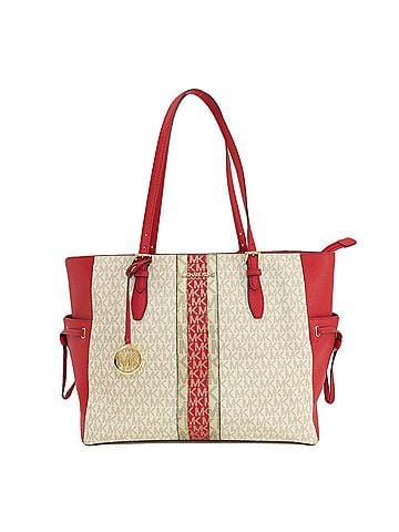Michael Kors -- Beige Leather Tote Bag (view 1)