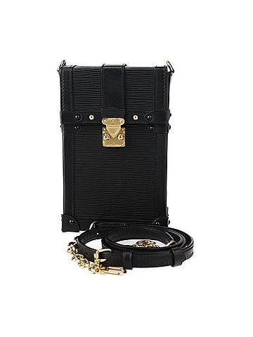 Louis Vuitton Trunk Black Leather Clutch Bag (view 1)