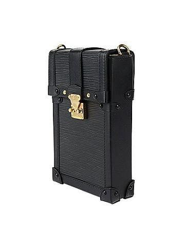 Louis Vuitton Trunk Black Leather Clutch Bag (view 2)