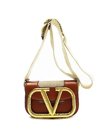 Valentino Garavani - Beige Leather Shopper Bag (view 1)