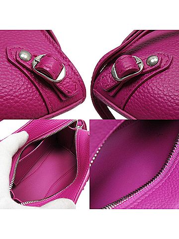 Balenciaga City Nano Pink Leather Handbag (view 2)