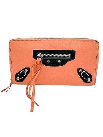 Balenciaga Cagole Orange Leather Wallet (view 1)