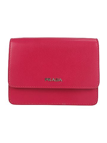 Prada Saffiano Pink Leather Clutch Bag (view 1)