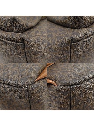 Michael Kors Abbey Brown Canvas Backpack Bag (view 2)