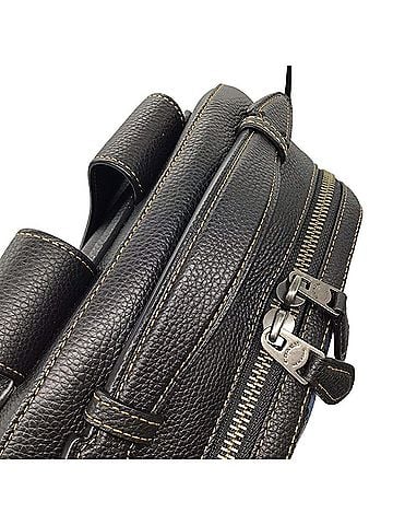 Coach Black Leather Backpack Bag (view 2)