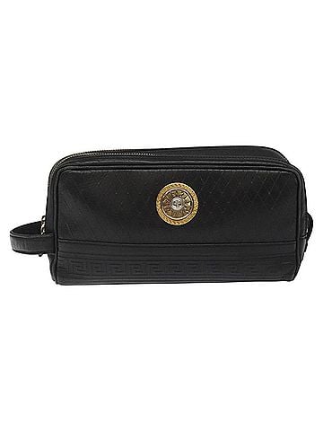Versace Gianni Black Leather Clutch Bag (view 1)