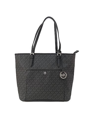Michael Kors Jet Set Black Canvas Tote Bag (view 1)