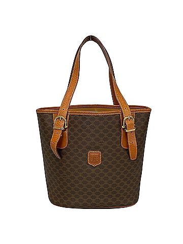 Céline Macadam Brown Canvas Tote Bag (view 1)