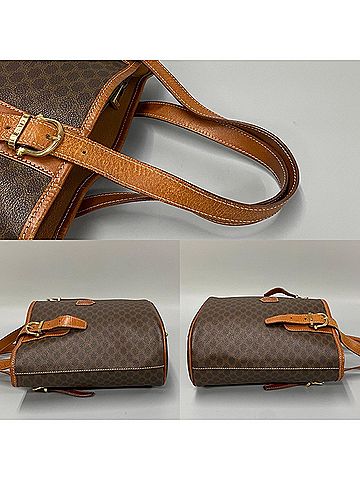 Céline Macadam Brown Canvas Tote Bag (view 2)
