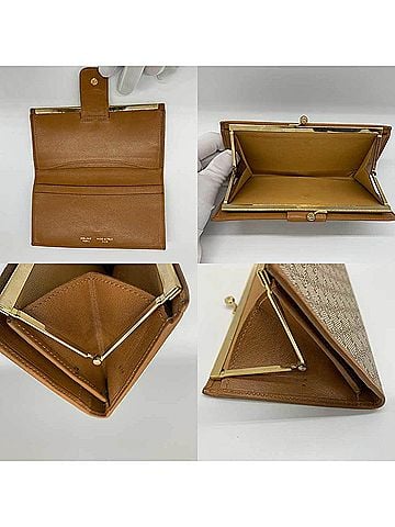 Céline Beige Canvas Wallet (view 2)