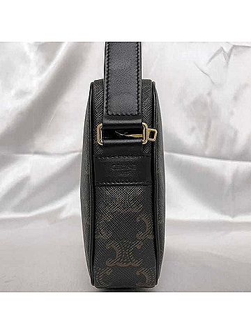 Céline Triomphe Black Canvas Shopper Bag (view 2)
