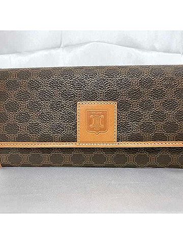 Céline Macadam Brown Canvas Wallet (view 2)