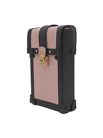Louis Vuitton Trunk Pink Leather Clutch Bag (view 2)