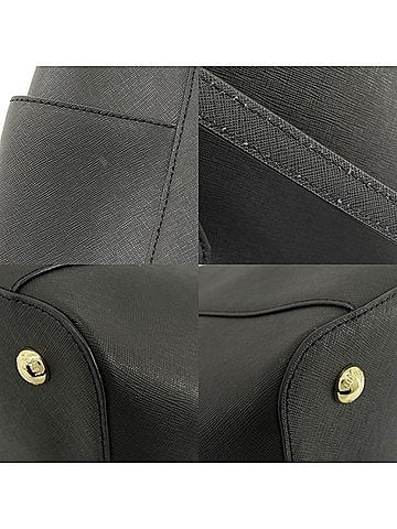 Michael Kors Jet Set Black Leather Tote Bag (view 2)