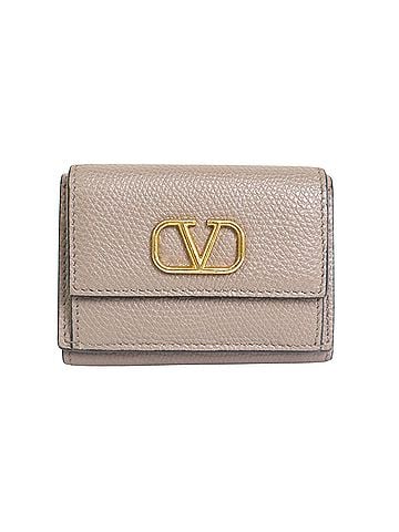 Valentino Garavani Grey Leather Wallet (view 1)