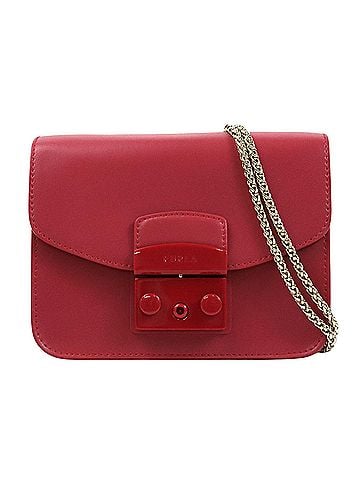 FURLA Metropolis Red Leather Shoulder Bag (view 1)