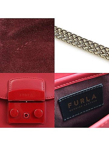 FURLA Metropolis Red Leather Shoulder Bag (view 2)