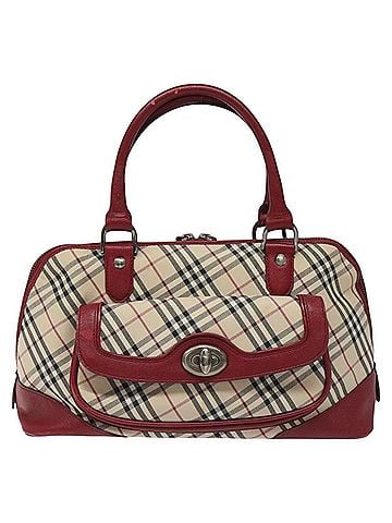 Burberry Nova Check Beige Canvas Handbag (view 1)