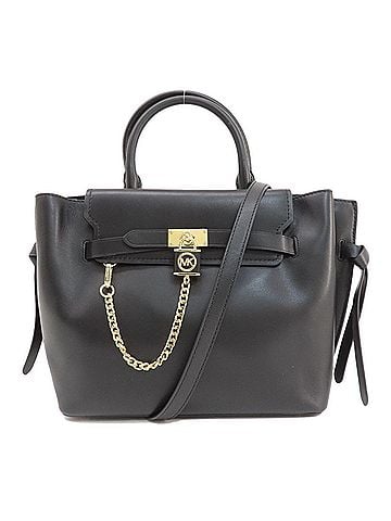 Michael Kors Hamilton Black Leather Tote Bag (view 1)