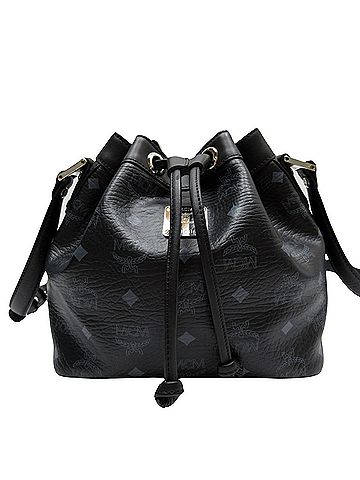 MCM Visetos Black Canvas Shoulder Bag (view 1)