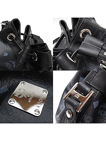 MCM Visetos Black Canvas Shoulder Bag (view 2)
