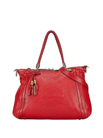 Gucci Bella Red Leather Tote Bag (view 1)