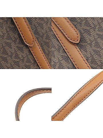 Michael Kors Jet Set Brown Canvas Tote Bag (view 2)
