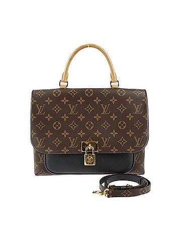 Louis Vuitton Marignan Brown Canvas Clutch Bag (view 1)