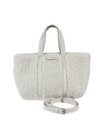 Balenciaga White Wool Shoulder Bag (view 1)