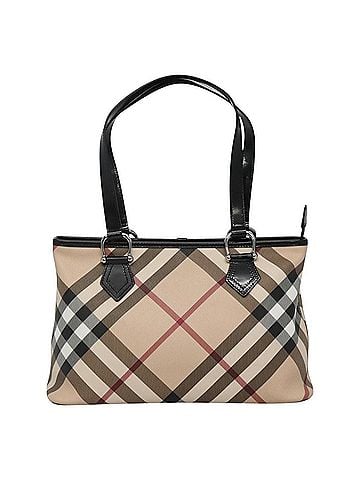 Burberry Nova Check Beige Canvas Tote Bag (view 1)