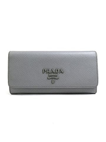 Prada Saffiano Grey Leather Wallet (view 1)