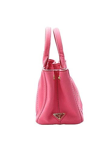 Prada Canapa Pink Canvas Tote Bag (view 2)