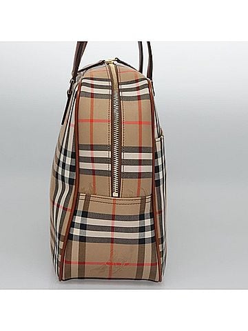 Burberry Nova Check Beige Canvas Tote Bag (view 2)