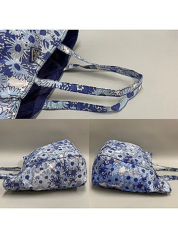 Prada Tessuto Blue Synthetic Tote Bag (view 2)