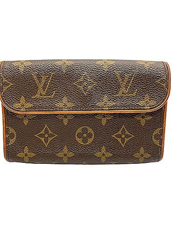 Louis Vuitton Florentine Brown Canvas Clutch Bag (view 1)