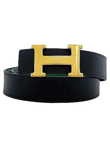 Hermès Constance Navy Leather Belt (view 1)