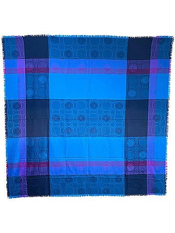 Dior Blue Silk Shawl (view 1)
