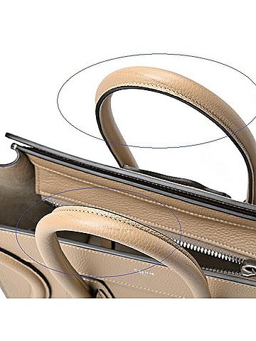 Céline Micro Luggage Beige Leather Tote Bag (view 2)