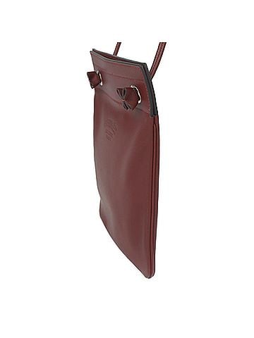 Hermès Aline Burgundy Leather Clutch Bag (view 2)