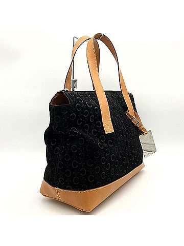 Céline Macadam Black Suede Tote Bag (view 2)