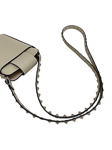Valentino Garavani Rockstud White Leather Shopper Bag (view 2)